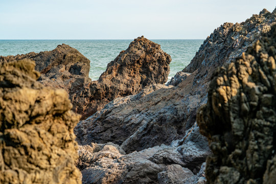 海南博鳌正门海山钦湾礁石