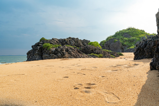 海南博鳌正门海山钦湾礁石