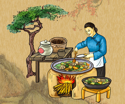 酥鍋插畫