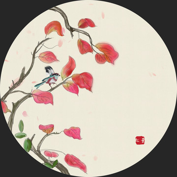 紅葉裝飾畫(huà)