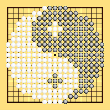 矢量围棋太极阴阳图EPS