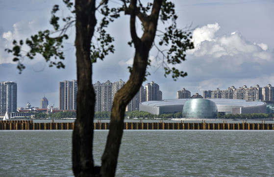 江苏苏州金鸡湖畔高档建筑群