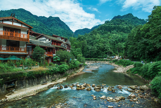 青城后山泰安古镇