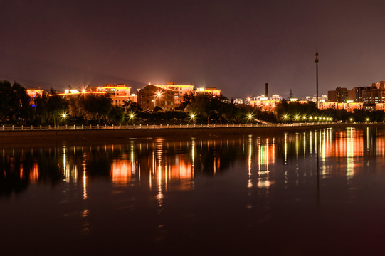 中国长春伊通河夜景