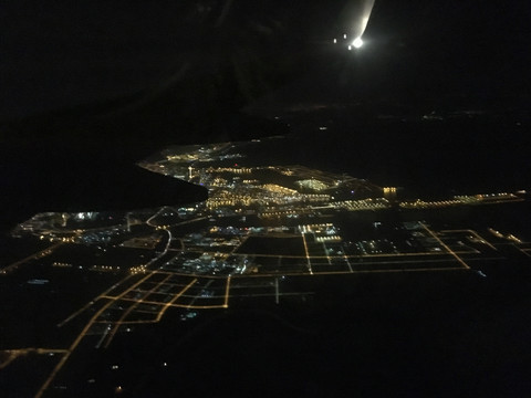 鸟瞰城市夜景