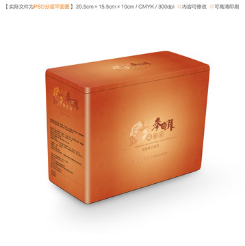 參加茸口服液鐵盒包裝設計