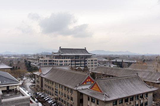 北京大学校园风光北大图书馆