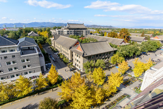 北京大学校园风光北大图书馆