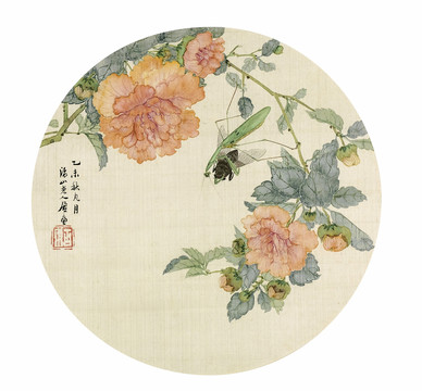 居廉芙蓉螳螂和蟬
