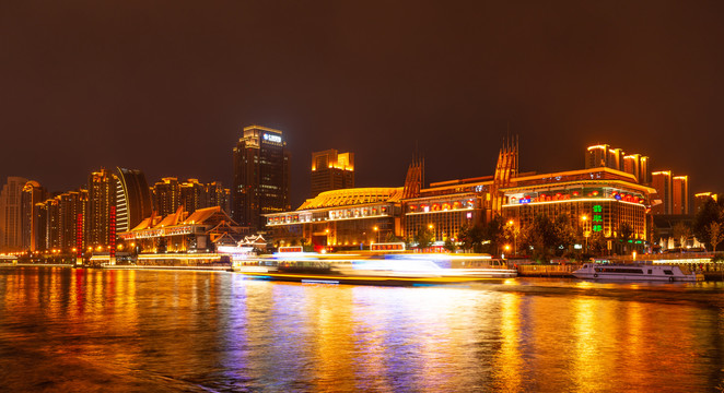 天津海河夜景