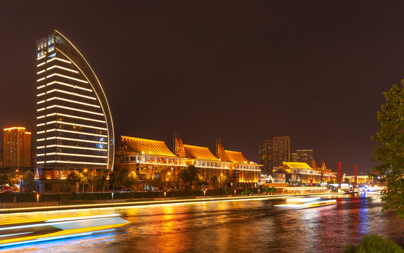 天津海河夜景