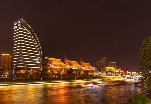 天津海河夜景