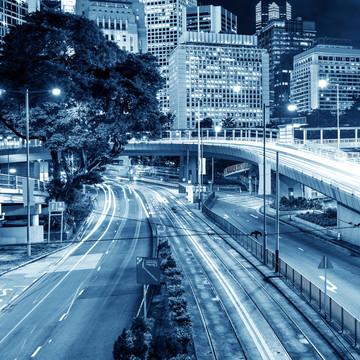 香港街道夜景