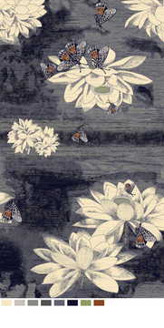 蝴蝶荷花地毯
