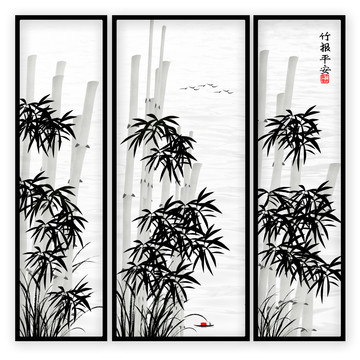 國畫竹子