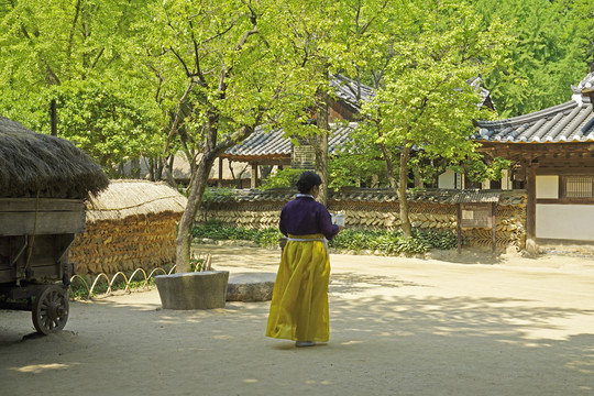 韩国民俗村庭院