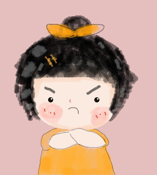 生氣女孩