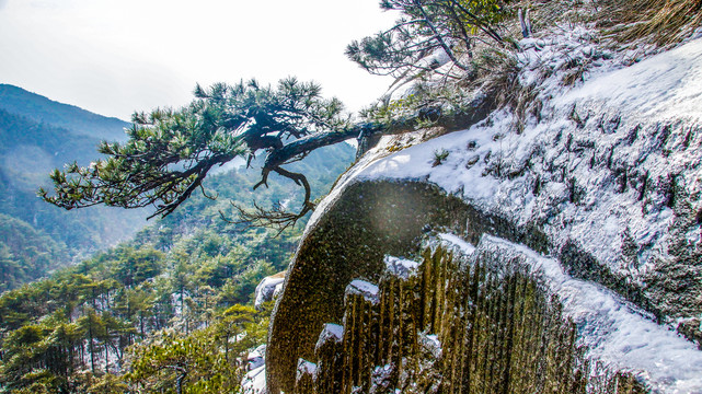 天柱山雪景