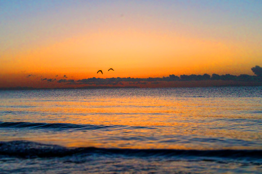 青海湖夕阳