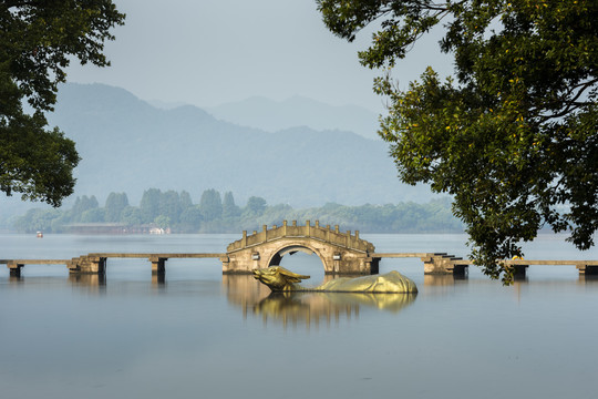 中国浙江杭州西湖风光