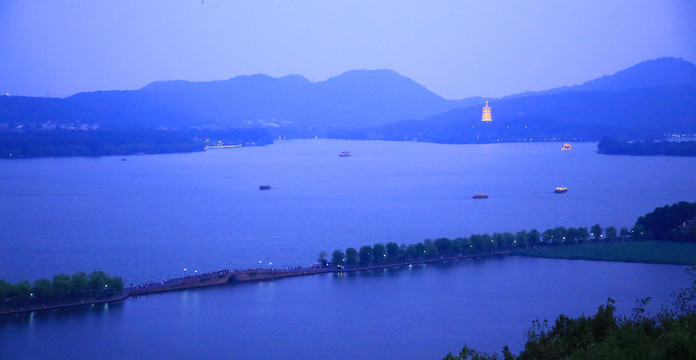 杭州西湖全景