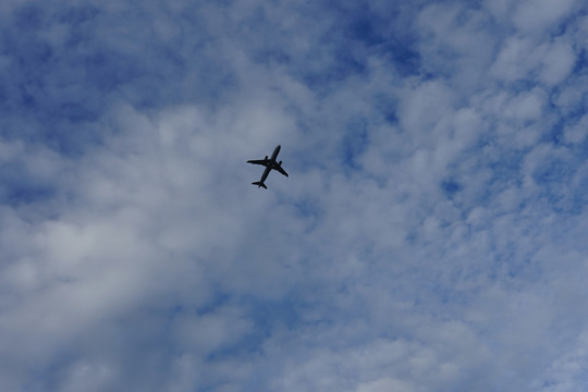 飞机蓝天白云