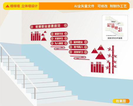 教师职业道德规范文化墙