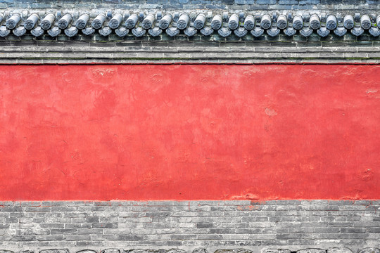 红色庙墙