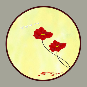 國(guó)畫(huà)荷花