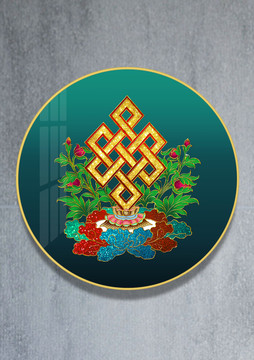 新中式中國(guó)風(fēng)如意八吉祥吉祥結(jié)