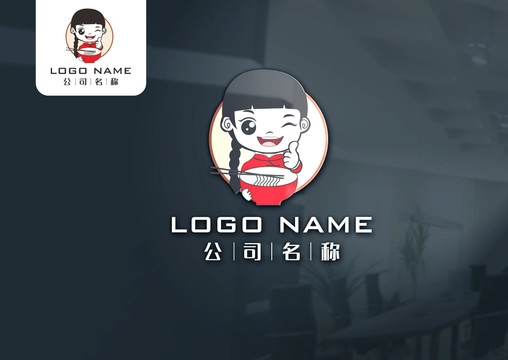 卡通小姑娘logo