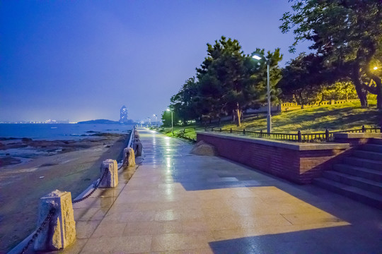 青岛海滨夜景