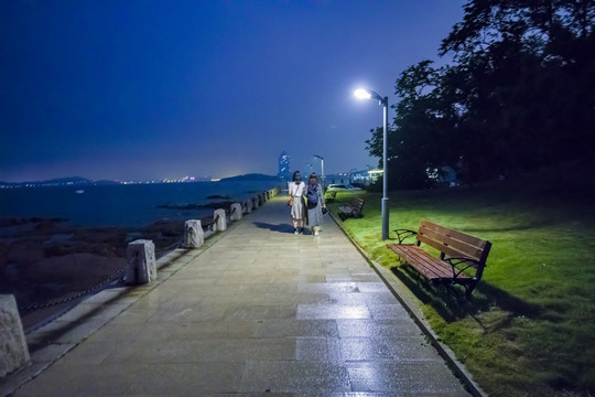 青岛海滨夜景