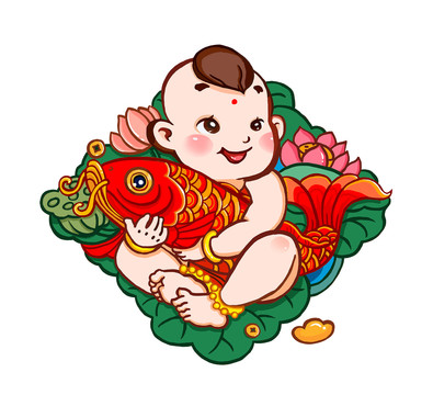 抱鯉魚白