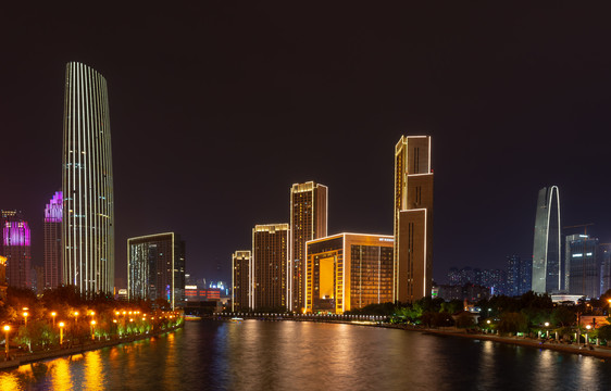 天津海河夜景