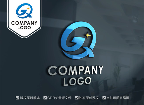GQ字母標志QG字母標志