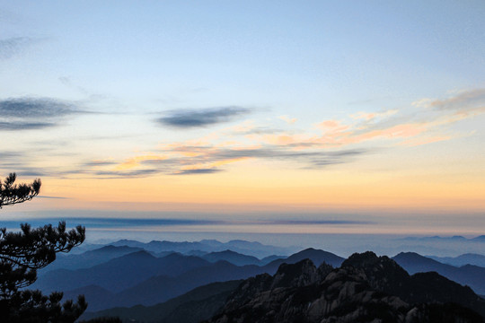 黄山夕阳