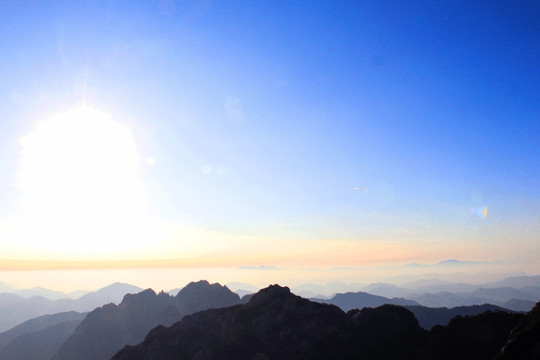 黄山夕阳