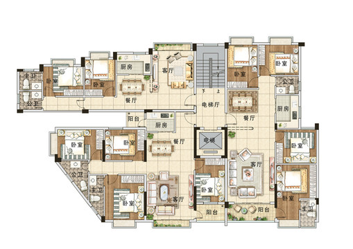 平面戶型圖彩圖
