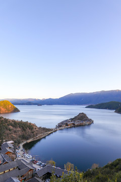 泸沽湖全景