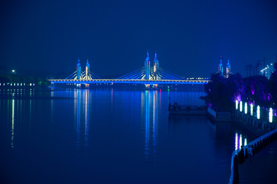 玉带河桥夜景