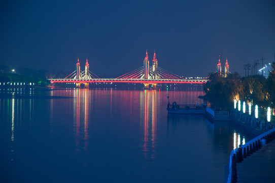 玉带河桥夜景