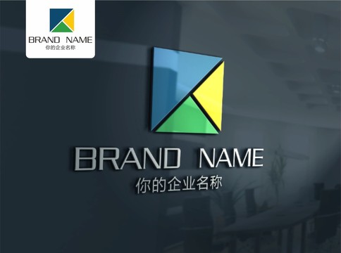 藍(lán)黃綠方形創(chuàng)意標(biāo)志LOGO