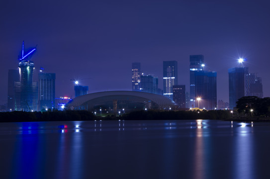 深圳湾公园春茧夜景