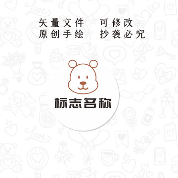 卡通熊logo