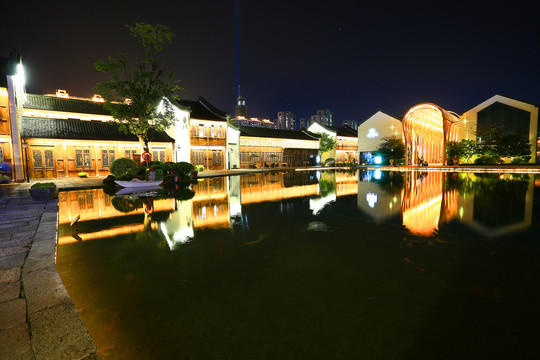 杭州梦想小镇夜景