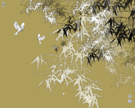 竹鳥圖
