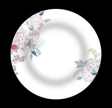 盤(pán)子餐具花面