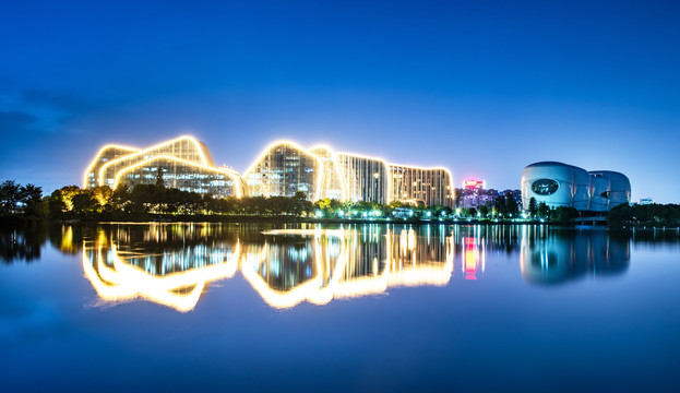 杭州白马湖夜景