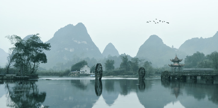 水墨山水风景